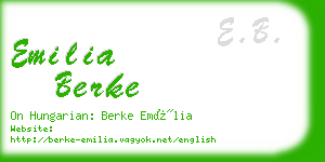 emilia berke business card